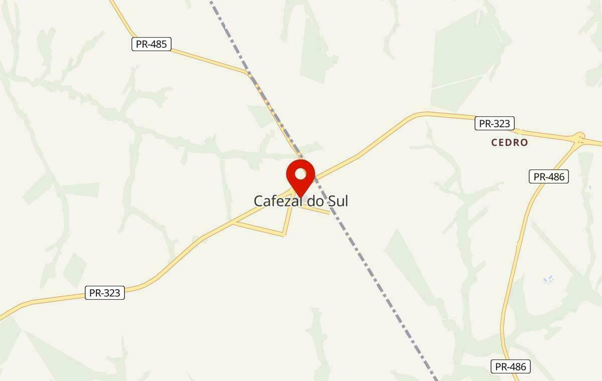 Mapa de Cafezal do Sul no Paraná