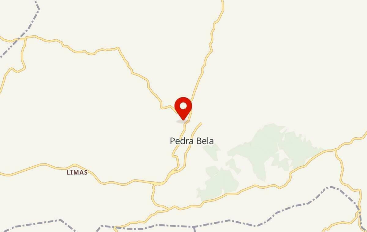 Mapa de Pedra Bela em São Paulo