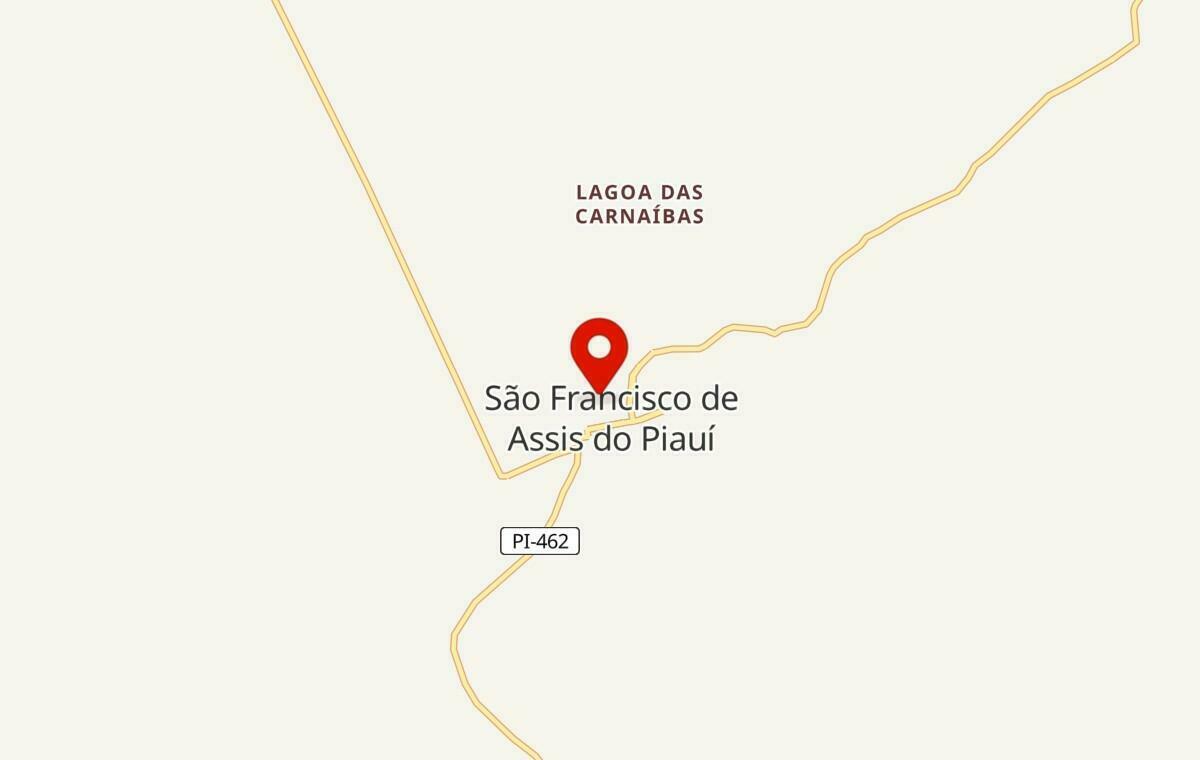 Mapa de São Francisco de Assis do Piauí no Piauí