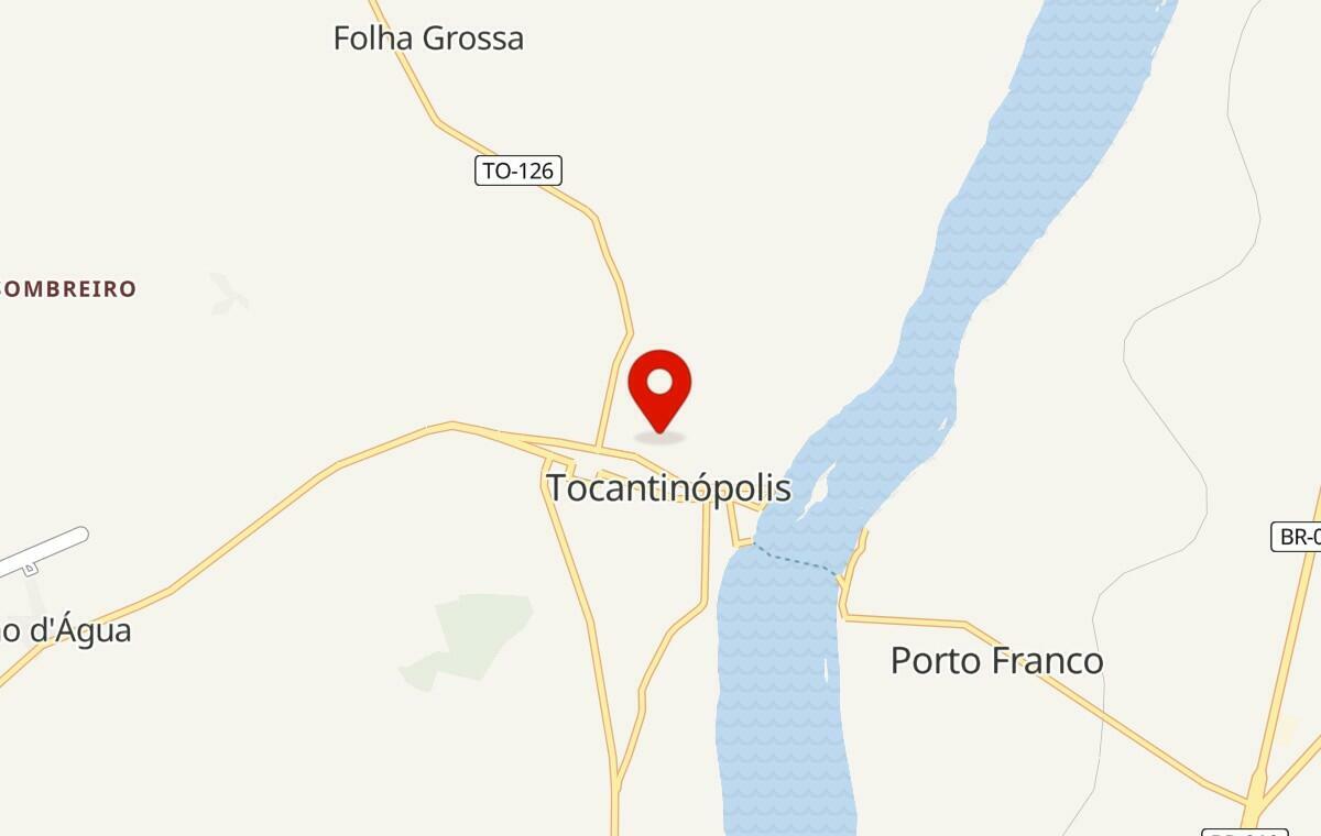 Mapa de Tocantinópolis no Tocantins